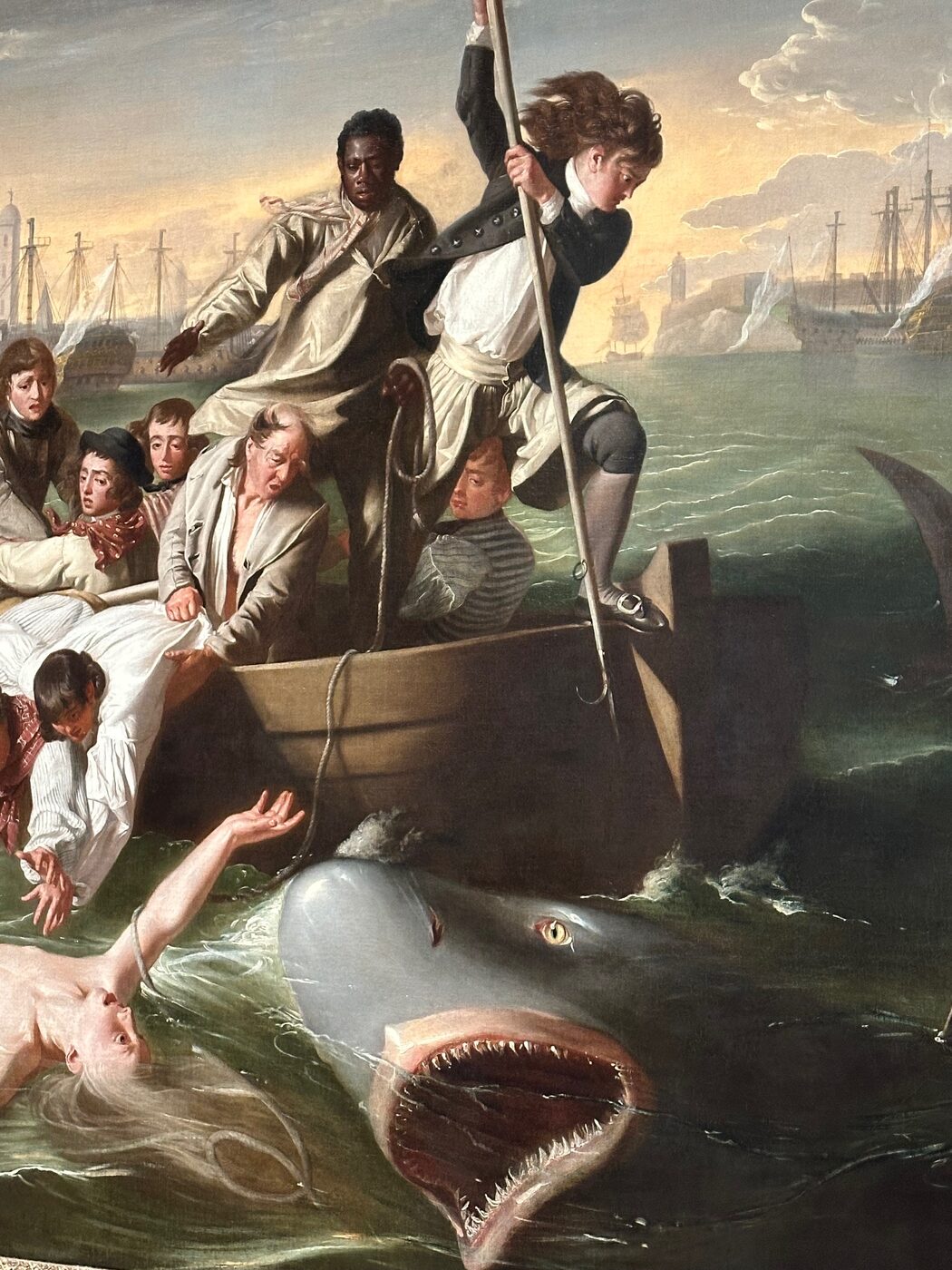 Visitors at the entrance to the Art of the Americas, 1750 to 1800 galleries at the MFA in Boston.